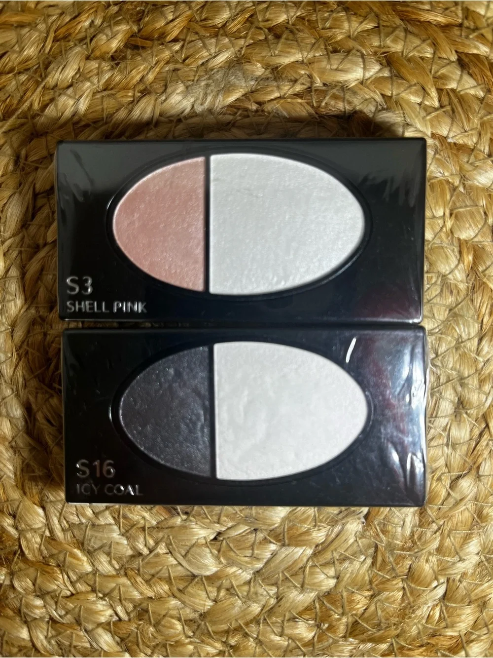Shiseido Shell Pink & Icy Coal eyeshadows (2) NWT